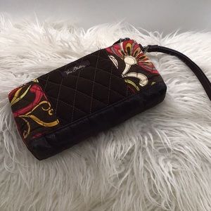 Vera Bradley Brown Print Wristlet